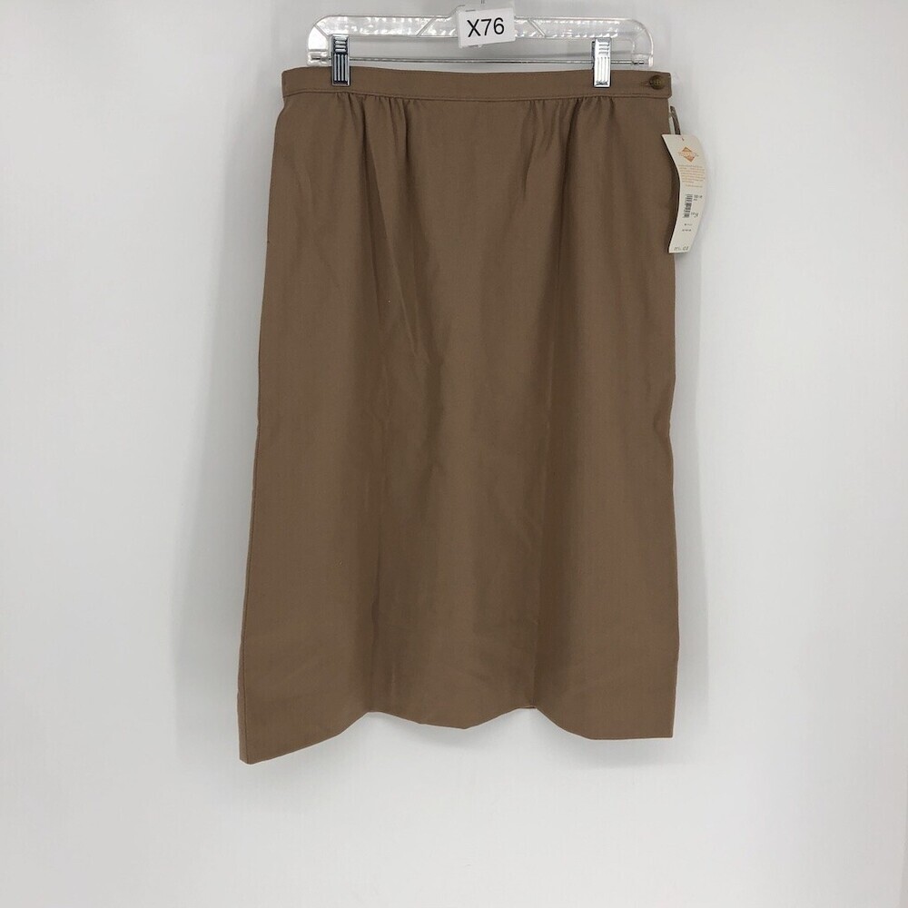 Pendleton Women's Brown 100% Wool A-Line Pull on Knee Length Skirt Size 14